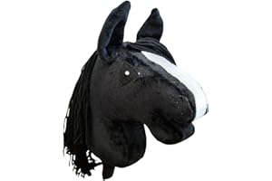 KHT ARIA SHOP Hobby Horsing Cheval en peluche, jouet de sport, cheval de loisirs, sport tendance, exercices de dressage, équitation sans cheval, cheval de loisirs, fait à la main, taille DIN A3