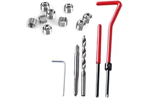 Basetousual Helicoil,30 Piezas Kit de Reparación de Rosca M6, Inserción de Reparación de Roscas Juego, Kit de Reparación de Roscas Herramientas Manuales, para Reparación de Automóviles (M6)