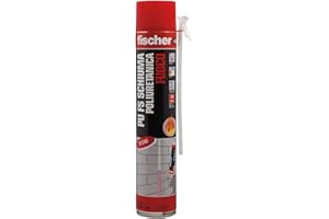 Fischer PU FS Schiuma Poliuretanica Resistente al Fuoco, Manuale, Erogatore incluso, per Applicazioni Antifuoco, 542395