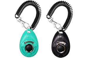 VICZON Clicker de Chien, Chiens Clicker Formation, Clicker de Chien Dog, Chien Clicker Sifflet, Clicker de Formation Diyife avec Dragonne pour Cheval, Chat et Chien