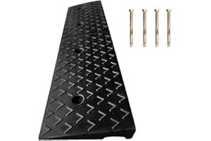 bimiti 2" Rise Portable Rubber Kerb Ramp, 5cm Height Threshold Curb Ramp, Slip-Resistant Shed Ramps for Sidewalk Driveway Motor Loading Dock Car Bike Truck Wheelchair, 100×25×5cm Black