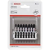 Bosch Professional Accessories 8-Piece Screwdriver Tip Set (Impact Control, Pz/Ph Inserts - Length: 50 mm, Universal Holder, P