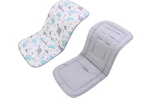 LAT LEE AND TOWN LAT Baby Pushchair Seat Liners, Pram Liner Universal 100% Cotton Baby Stroller Seat Liner, Baby Stroller Cushion Pad, Stroller for Toddler Infant (Dinosaur)