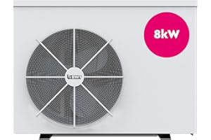 BWT myPOOL Inverter Wärmepumpe 80 | Leise Wärmepumpe Zur Pool Beheizung & Enteisung | Für Salzelektrolyseanlagen Geeignet | Mit Abdeckplane | Lange Lebensdauer | 8 kW