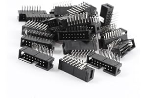 Oiyagai 50 Pcs 16 Broches 2.54 mm Pas à Angle Droit connecteur Pin IDC Box en-têtes