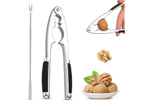 NHYDZSZ Metalowy dziadek do orzechów włoskich, otwieracz do orzechów włoskich, wielofunkcyjny dziadek do orzechów, szlachetny i stabilny otwieracz do orzechów, do każdej skorupy orzechów