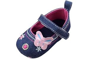 SHOBDW Girls Shoes, Newborn Infant Baby Girls Crib Soft Sole Anti-Slip Sneakers Cute Sweet Bowknot Shoes