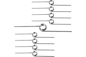 Qrity 10 Pezzi Molle in Acciaio Inossidabile, Molla a V Torsione Molla, Diametro del Filo di 0,5mm, 4,5mm OD, 3 Giri, Angolo di 180°, per Progetti di Riparazione