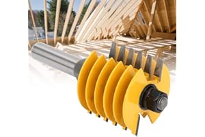 ZUNATE Punta del Router,Fresa per Scanalatura Set,1/2 in Punta del Router con Giunto a Dito con Codolo,Punte per Falegnameria per Pannelli di Densità, Legno Massello, MDF, Truciolare, Stecche