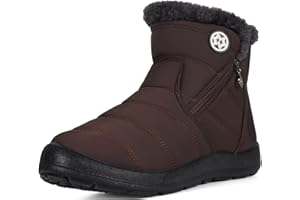 Eagsouni Damskie buty zimowe, ciepłe pluszowe buty zimowe z podszewką, buty zimowe płaskie buty outdoorowe wodoszczelne antypoślizgowe buty boties