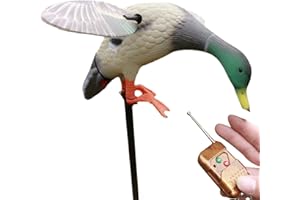Rianpesn Esca elettrica per Anatre | Germano Reale ad Ala Rotante Flessibile Duck Decoy - Telecomando di Movimento Alimentato a Batteria Esche per Anatre per la Caccia alle Anatre Installazione Senza