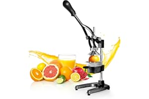 Lumaland Sokowirówka | wyciskarka do cytrusów – ręczna i cicha | żeliwna wyciskarka ręczna – bez trusu wyciskanie soku z owoców cytrusowych | wyciskarka do pomarańczy do warzyw i owoców | Slow Juicer