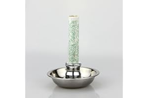 YUEHUAMECH Moxa Roll Stick Estintore in Acciaio Inox Moxa Base Stabile Supporto Sicuro Moxibustione Vassoio Moxa Bruciatore Massaggio Estintore Strumento per Salone Casa Hotel Scuola Dorm