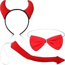 ABOOFAN Teufelshörner Stirnband Für Halloween - Cosplay Hörner Aus Kunststoff (rot, 18 Cm)