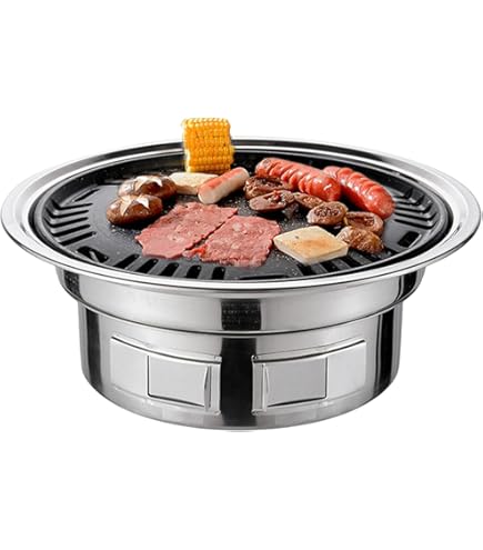 Starlet24 Grille De Barbecue 2 Pièces Ø 31 Cm Pour Réchaud à Gaz Camping – Anti-adhésive Avec Outil 2-en-1 Pratique