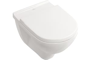 Villeroy & Boch O. Novo Toilette avec assise suspendue, chasse d'eau directe et sans bordure, 5660HR01