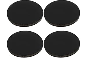 Create idea 4 Stück Gummi-Stempelblock 100 Mm X 10 Mm Rutschfeste Stoßdämpfende Gummipads Runder Gummiblock für Zuhause Büro Werkstatt Schwarz