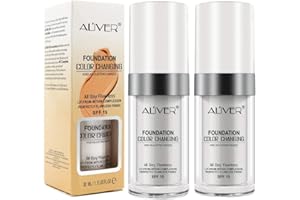 sefudun Farbwechsel-Grundierung, 2er-Pack makellose Farbwechsel-Grundierung, leicht, langlebig, glättet, füllt Poren und feine Linien – ganztags tragbar