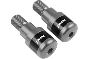 MZ-STORE 2Pcs Motocicleta Extremos del Manillar Mangos de Barra de Agarre Tapas para TMAX 500 2008-2016 TMAX 530 2006-2019 TMAX530 SX DX 2017 2018 2019-Titanio