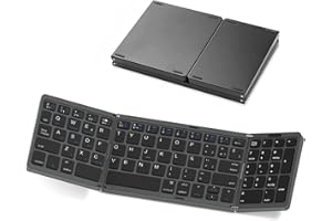 Sikai Teclado Plegable Español con Ñ, Bluetooth Inalámbrico con Teclado Numérico, Compatible con Móviles, Tabletas y Portátiles para Windows iOS Android, Ideal para Viajes y Oficina