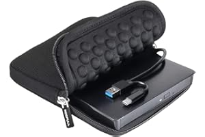 ROOFULL External CD DVD +/-RW Drive, USB 3.0 & USB-C CD Burner DVD Player Reader Writer Optical Disc Drive with Carrying Case for Laptop Mac MacBook Pro/Air, Windows 11/10/8/7, Linux PC