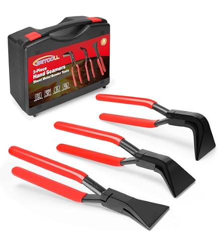 Sheet Metal Bending Pliers – Multifunctional Offset Hand Seamer Jaw, 80mm Curved Edge Former, Manual Bender Tool For Ductwork & Flattening