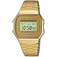Casio Unisex Watch - A168WG-9WDF Gold Dial, Gold Band