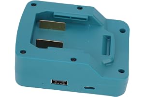 Jeffergarden Trådlös Telefonbatteriadapter USB-adapter för PARKSIDE X20V TEAM Batteri, 15W Snabbladdning med Typ C USB DC-por