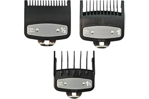 XICIKI 3 Pcs Clipper Guards for Wahl, Professional Replacement Hair Clipper Guide Combs, Hair Clippers Trimmers with Metal Clip, Comb Attachment for Wahl Fits Most Size Clippers Guide Combs