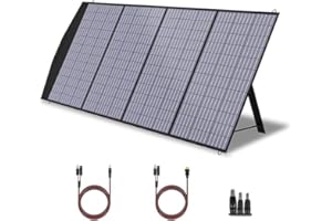 ALLPOWERS SP033 Panel solar plegable 200W IP66 impermeable, Kit de paneles solares 36V, cargador solar portátil para RV, portátil, generador solar, furgoneta, camping fuera de la red