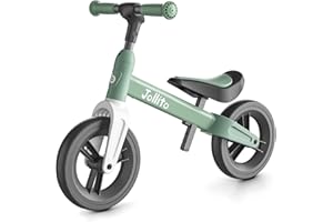 ‎JOLLITO JOLLITO Baby Balance Bike, Children's Bicycle Toy for 18-48 Months Old Girls and Boys Gifts, Lightweight without Pedals Training Wheel, 9 Inch Wheel and Aluminium Frame