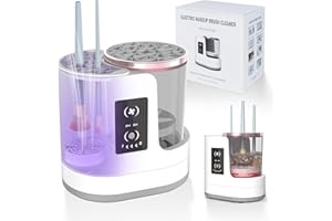 ZESTEFY Automatischer 3-in-1 Elektrischer Make-up-Pinselreiniger mit Trockner, Plug-in-Reinigungsmaschine für Make-up-Pinsel – Inklusive Trockenstation & Hygienische Pflege