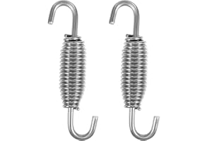 Larcele 2 Pièces 57mm Ressorts de tuyaux d'échappement de moto, Ressort Hélicoïdal Pull Crochet Universels en acier inoxydable pour Moto Scooter MT/TH-01
