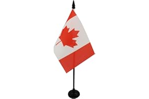 AZ FLAG Bandera de Mesa de Canadá 15x10 cm - Banderina de Despacho Canadiense 10 x 15 cm