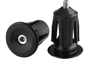 Azarxis Bike Handlebar Bar End Plugs Caps Aluminum Alloy Bicycle Handle Bar Ends 2 Pack for Road Bike Mountain Bike MTB BMX Fixie (Black, 23.3mm)