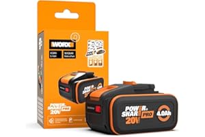 WORX WA3644 Batteria Powershare Pro agli ioni di litio 20 V - 4 Ah (compatibile con tutti gli strumenti Worx da 20 V/40 V/80 V)