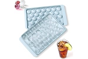 SIMDAO Eiswürfelform mit Deckel, 33 kugelförmige Eiskugelformen für Gefrierschrank, Runde Eiswürfel zum Einfachen Herausnehmen, Perfekter Eiswürfelbereiter für Gefrierschrank, Whisky, Cocktail und Getränke