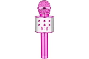 GeschenPark Bluetooth Microfono Karaoke per Bambini, Giocattolo Regalo Bambina 3-10 Anni Giocattoli Bambina Microfono Wireless - Regali Natale Bambini 2025