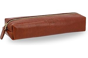 Gusti Leder Federmäppchen – Echtes Leder Mäppchen für Stifte, Federmappe aus Büffelleder, Robust & Zeitlos, Ideale Federtasche für Schule, Büro & Mädchen, Jungen