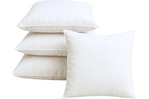 cuscini fiber Set 4 imbottitura Cuscini 45x45 cm, Morbida Made in Italy