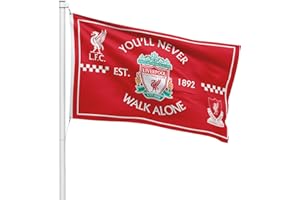 FOMSTOREG FC Liverpool "You'll Never Walk Alone" Flagge, Banner für drinnen und draußen, 2 Ösen im Lieferumfang enthalten