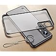 REALCASE Xiaomi 12 Pro 5G Back Cover Case | Slim Translucent Frameless Matte Hard Back Skin | Soft TPU Shock Proof Bumper Case Back Cover for Xiaomi 12 Pro 5G (Black)