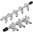 WanFengXue 2Pcs Aquarium Oxygen Distributor 3 Way and 5 Way Chromium Copper Air Control Valve Splitter Pump Accessories for Fish Tank Air Flow Control