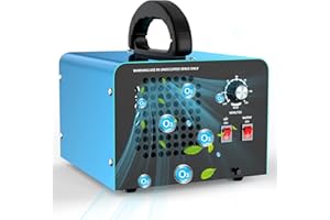 KASAKILY Générateur d'ozone, Purificateurs d'air avec deux modes de fonctionnement, équipé d'un minuteur et adapté à tous types de locaux jusqu'à 300 m² de surface，28000 mg/h
