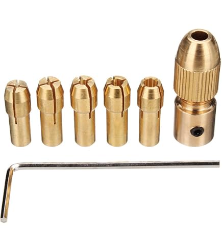 Bits  THEMISTO 5mm Shank Metal Drill Chuck Collet Bits Rotary with Screw