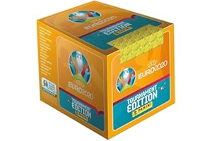 Panini France SA x50 Packs Boite de pochettes European Soccer International Fußball UEFA Euro 2020 Stickers 2021 Tournament Edition Box mit 50 Hüllen, Zufällig ausgewählt