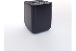 VERSHY 4X Möbelfüße Holz Schwarz Sofafuß Tischfuß Möbelfuß Schrankfuß Holzbeine gerade eckig Buche/Eiche (6 x 5 x 5 cm (HxBxT), Schwarz)