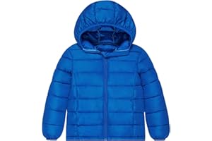 GOODSTOWORLD Kids Jacket Windproof Waterproof Boys Winter Coat Hooded Overcoats Childrens Lightweight Warm Zip Up Outerwear 4-12 Year