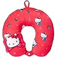 MINISO Travel Neck Pillow + Eye Mask, Soft Cotton Support Winter Nap, Adorable Sanrio Character Going with Cozy & Lively Vibe on Trip/Office - Hello Kitty