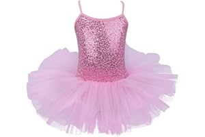 Freebily Tutu Ballerina Bambina Colorato Body Ginnastica Artistica Ragazza Senza Maniche Vestito Danza Classica da Balletto Leotards Dancewear Abito da Ballo Saggio
